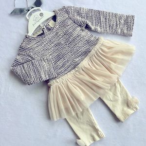 Baby girl Sweater dress with leggings